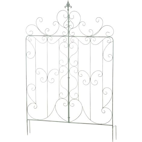Traliccio decorazione giardino cespuglio di rose piante rampicanti cm 133 in metallo verde invecchiato 100003891