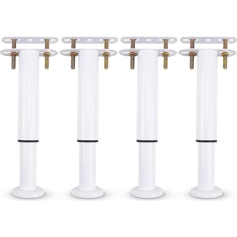 Pieds de meuble réglables, pieds de support de lit, pieds de meubles en métal, pieds de support centraux à lattes robustes et extensibles pour cadre de lit, adaptés aux armoires, lot de 4 pièces SoWhi (1/5)
