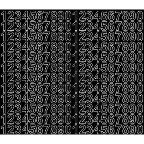 Autocollants chiffres auto-adhésifs 1,5 cm noir mat (1/2)