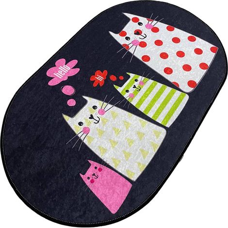 Alfombra de Baño Piqua, Lavable en Lavadora, 80x100 cm Multicolor