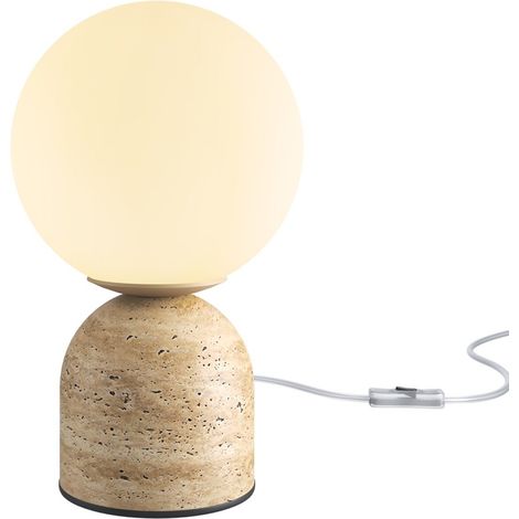 Lampada Da Tavolo Contemporanea Tavo Pietra Calcarea Beige 1 Luce G9 (1/5)