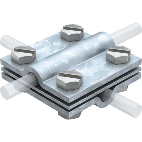 OBO Bettermann Conector cruzado 8-10mm Acero galvanizado en caliente, 5312310
