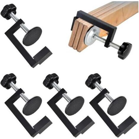 Kit de 4 serre-joints en G, petits serre-joints à vis, serre-joints de table de 10 à 57 mm, petits serre-joints à vis réglables, serre-joints de table universels, pour chambre, cuisine, salle de bain (1/5)