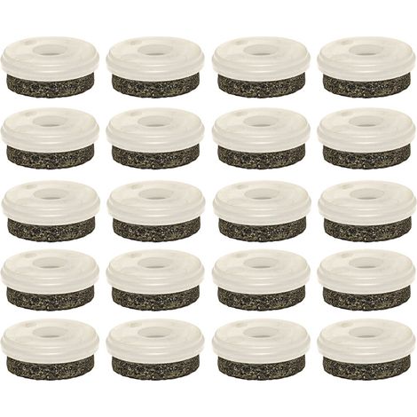 Wagner QuickClick Einsatz Möbelgleiter NATURAL zum Eindrücken ø 20 mm, Kunststoff natur Inhalt: 20 Stück