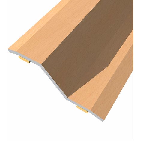 Barre Seuil Variable Adhésive Hêtre Niveau Variable (8-14mm), Adhésive, Finition Hêtre Clair - Baglinox