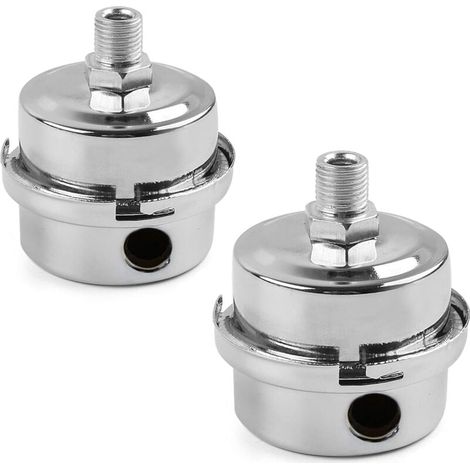 2Pcs Silencieux de Filtre de Compresseur d'Air, filtre à air en métal, filtre d'aspiration silencieux pour Utiliser dans l'Entrée du Compresseur d'Air et Bloquer la Poussière Réduire le Noise - 16 mm (1/5)