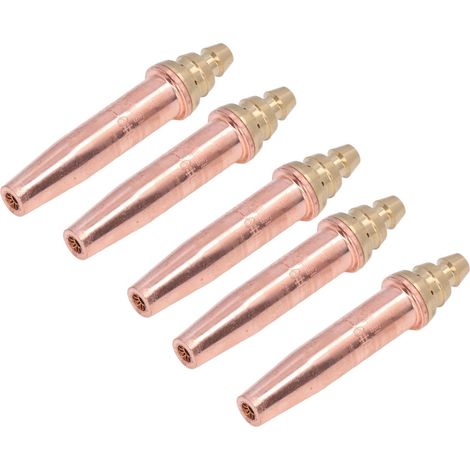 Lot de 5 embouts de coupe en laiton cuivre pour chalumeau propane G03-6, buses soudure CNC dimensions 1.8mm (1/5)