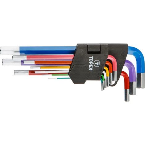 Llaves y dados Topex 35D966 9 piezas codificadas por color
