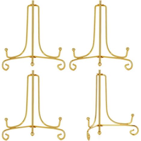 CCYKXA Iron collector plates stand for displaying photos, artwork, books, and more. Use these gracefully curved stands to display photos, place setting cards at wedding events, business cards, and mor (1/5)