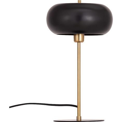 Lampada da tavolo in metallo D. 26 x H.50 cm Dorato e nero - KERRY