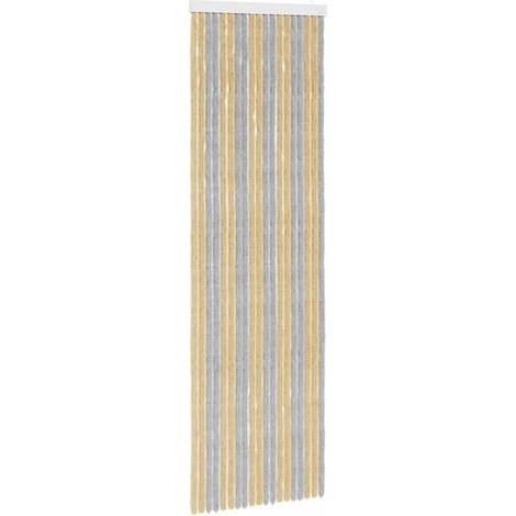 Cortina de Insectos de Chenilla Gris y Beige 56 x 185 cm vidaXL