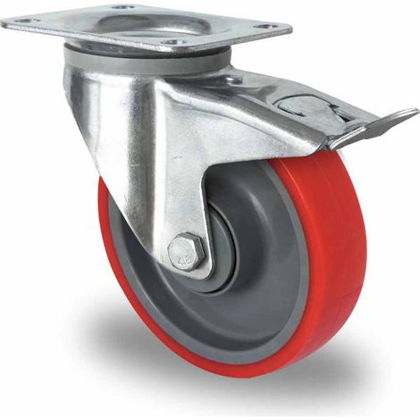 CASCOO Lenkrolle mit Totalfeststeller ø 160 mm Serie N2U6 Kugellager