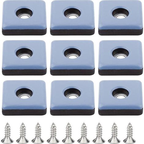 24 Teflon-patins inclus – 25 mm Stuhlbeinschoner avec des Vis, PTFE Pufferpolster pour les sols en bois, idéal pour les Chaises de bureau (1/4)