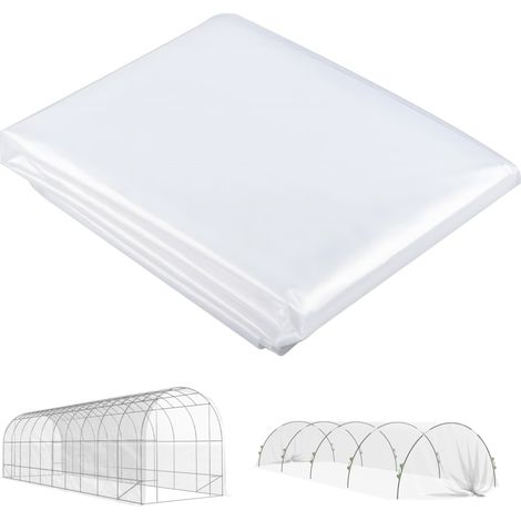Lámina para invernadero 8 x 10 m transparente de polipropileno 0,15 mm con protección UV (1/5)