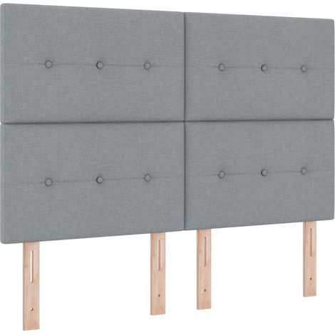 Maison Exclusive - Testiera regolabile in altezza Grigio chiaro 160 cm Tessuto