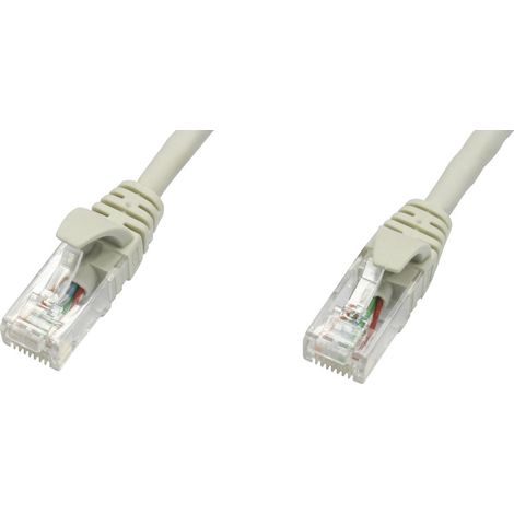 Telegärtner 100009373 RJ45 Patchkabel CAT 5 U/UTP 25.00 m Grau Flammwidrig 1 St.