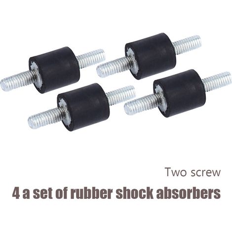 RHG 4pcs Supports d'Isolateur en Caoutchouc Supports d'Isolant Anti-vibration M3 8 x 8 en Caoutchouc Isolateur Anti-vibration Bobines Double avec Vis