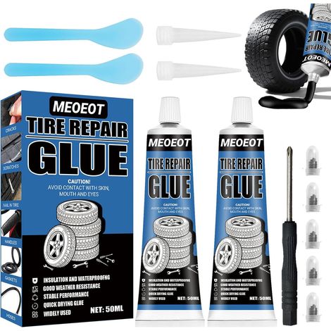 Car Tyre Glue, Car Tyre Repair Glue, Glue Repair Kit, Special for Tyres, Adhesive Tyre Glue, Repair Cracks, 100 ml (1/5)