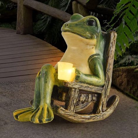 Miniatur Frosch Gartenfigur zur Halloween Dekoration (1/5)