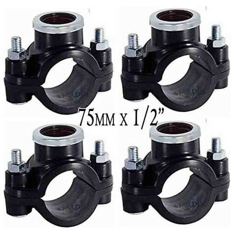Set di 4 Presa a staffa per irrigazione 75 mm x 1/2'' Utilizzato per l'installazione di elementi di irrigazione (1/3)