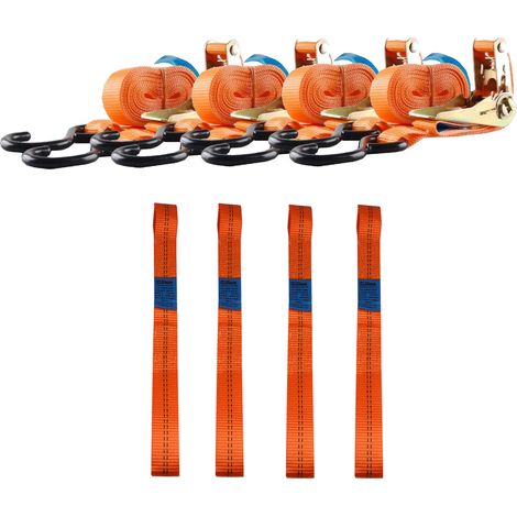4 Gurtschlaufen Doppelschlaufe + 4 Spanngurte Motorradspanngurt Mopped (1/5)