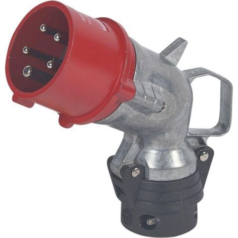 Fiche mobile coudée Hypra IP44 16A - 380V à 415V - 3P+N+T - métal - LEGRAND