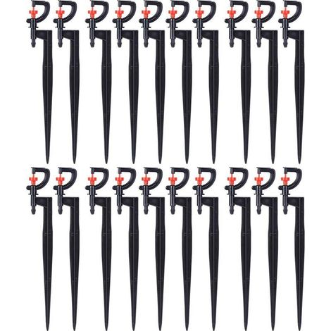 Arroseur d'arrosage, 20 pièces, Micro - Asperseur Arroseur Rotatif à 360 degrés de Type G, Arroseur de Pelouse pour l'irrigation de la pelouse de Serre de Jardin (1/4)