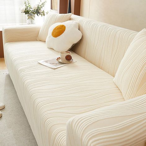 Stretch Corduroy Sofa Cover, Soft Plush Sofa Cover, Non-Slip and Washable Protector for Living Rooms with Dogs and Cats, Suitable for 1, 2, 3, and 4 Seater Sofas (1/5)