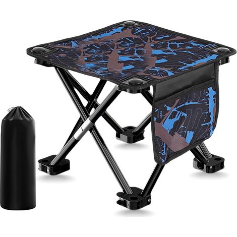 Tabouret De Camping Pliable,Siège De Camping Portable, Mini Tabouret Pliant en Acier,Camping Pliant Tabourets, Mini Chaise Pliante Portable avec Sac (1/5)