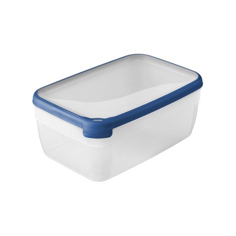 Contenedor cuadrado Grand Chef Eco Line transparente/azul 5,4L Curver