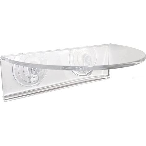 Fensterregal für Pflanzen, transparente Acrylablagen – Saugnapf-Pflanzenhalter für Innenräume – Glasfensterbankverlängerung, 20 cm