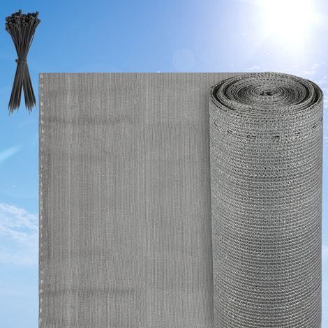 SWANEW Schermatura privacy rinforzata HDPE 150 gr/m² Schermatura privacy per balcone Grigio 1x10m (1/5)