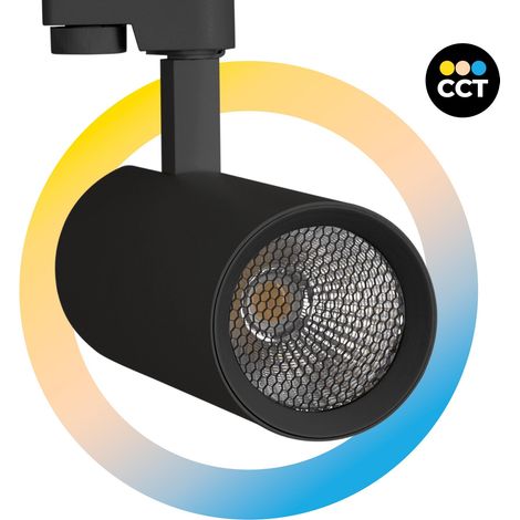 Proyector LED Para Carril Monofásico 20W - CCT - CRI 90 - 1800 - Negro (1/5)