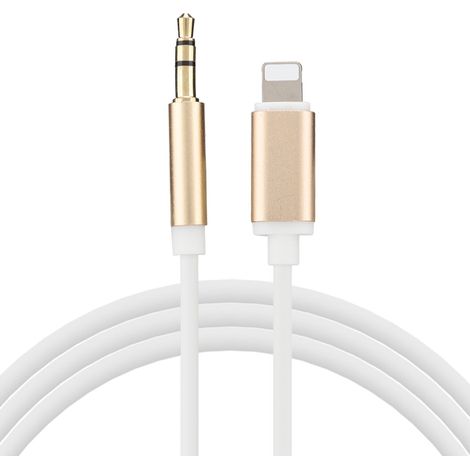 3.5mm Jack Audio Mâle Câble Auxiliaire Voiture Haut-Parleur Téléphone Convertisseur Platine (1/5)