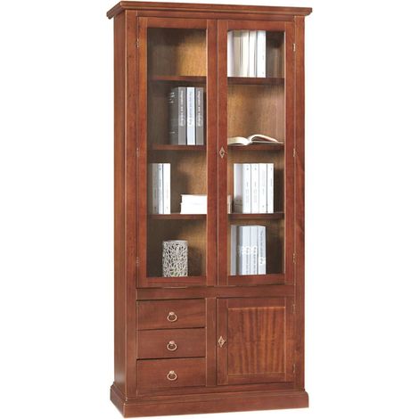 KAITLYNN - mobile con vetrina in legno massello