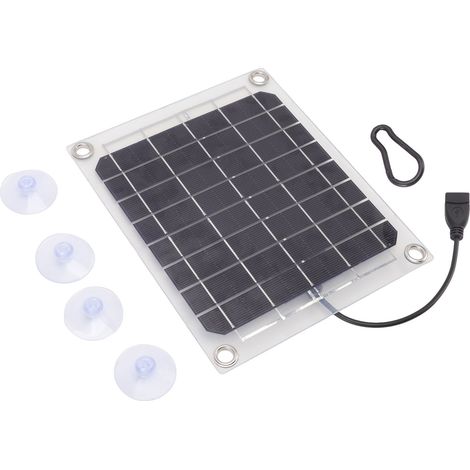 Panneau solaire 10W sortie USB transparent double face génération d'énergie pour voyage extérieur