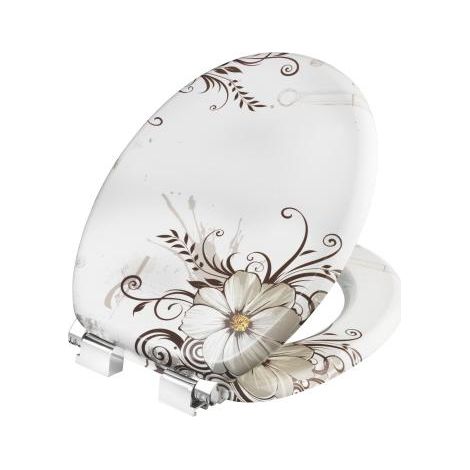 BROWN FLOWER WC-Sitz Absenk. Dekor