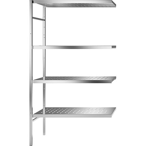 FRANKEL kaiserkraft, Rayonnage emboîtable en inox, 4 tablettes (1/3)