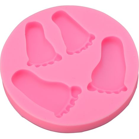 3D-Babyfuß-Form, Silikon-Antihaft-Backform in Babyfußform für Fondant, Schokolade, Süßigkeiten, Desserts (1/5)