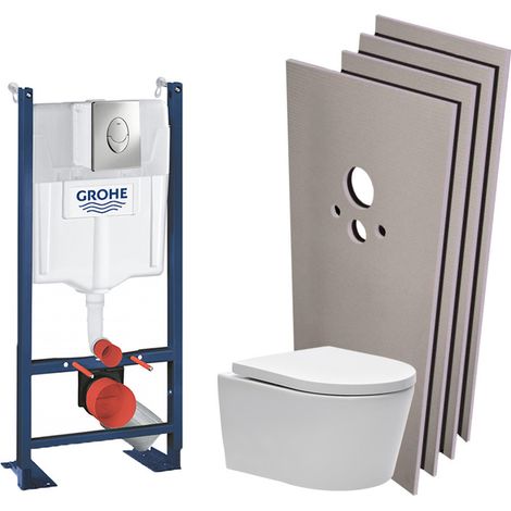 Swiss Aqua Technologies Pack Rapid SL autoportant + cuvette sans bride SAT fixations cachées + plaque chrome + Set habillage