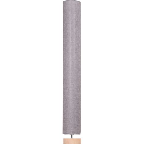 Floor Lamp for Living Room, 47" Modern Standing Lamp  Linen Shade, Wooden Base, Grey (1/5)