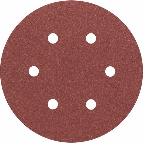 Bosch Professional 2608605720 - Disco abrasivo per levigatrice eccentrica, Ø 150 mm, 6 fori, grana 120, 5 pezzi