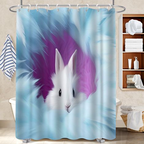 Rideau douche polyester 180x180 lavable bâche polyester douche pour salle d’eau sans fenêtre (1/5)
