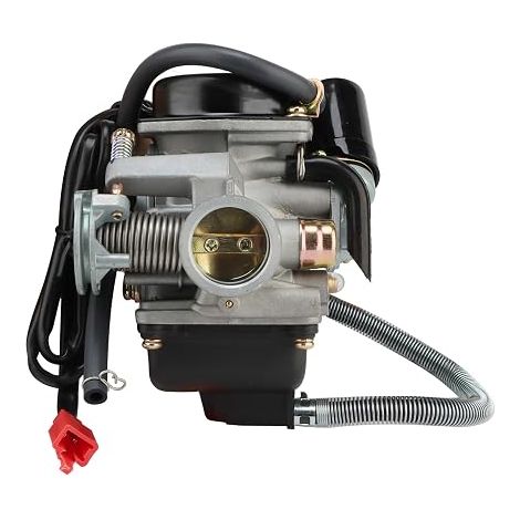PD24mm Carburettor with Vent/Drain Valve - Compatible with Scooters 125cc, 150cc GY6, Karts, ATV, 152QMJ, 157QMJ (1/5)
