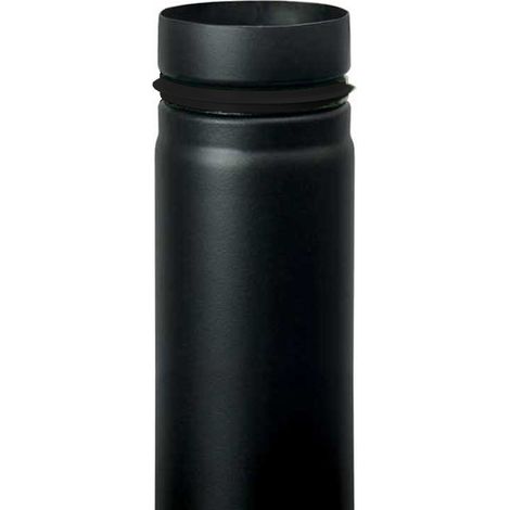 MBM – Conduit de fumée noir émaillé DN 80 – Tuyau 0,25 m pour poêle à pellets – Acier carbone traité 850°C – Résistance à la corrosion et au feu