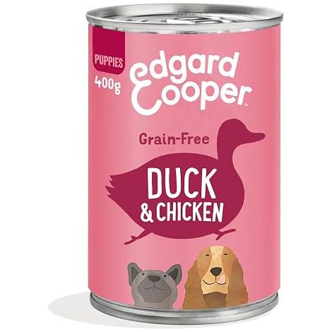 EDGARD & COOPER CANARD ET POULET AVEC BANANE, MANGUE ET POIS POUR CHIOTS 96237