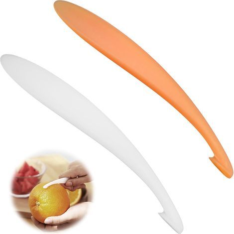 2 Pezzi di Sbucciatore per Agrumi in Plastica, Sbucciatore Efficiente per Arance e Altri Agrumi, Utile Attrezzo da Cucina per Sbucciare le Arance nell'Uso Quotidiano (1/5)