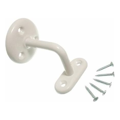 Lot de 8 supports muraux pour rampe d'escalier en acier blanc 6,3 cm (1/2)