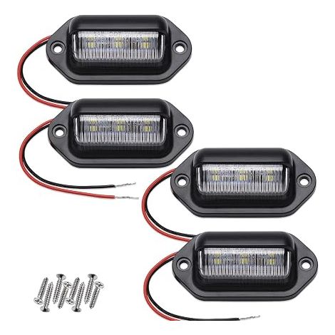Luce targa LED bianca 12-24V DC impermeabile