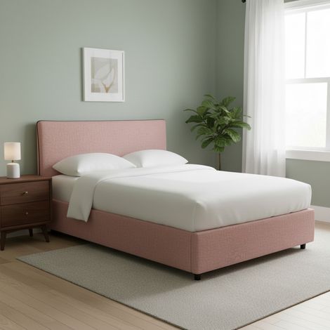 Letto Matrimoniale Crewe, Sfoderabile, Contenitore Made in Italy, Rosa (1/5)